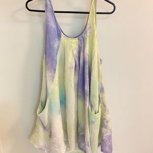 Tie dye dress with pockets